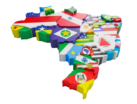 Mapa 3D do Brasil — Primeiro Mundo Piscinas